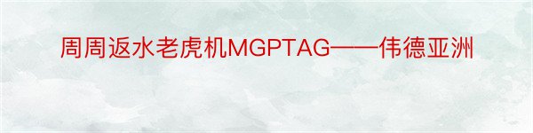 周周返水老虎机MGPTAG——伟德亚洲